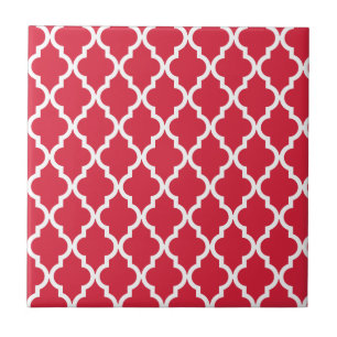 Carreau Motif marocain : Rouge