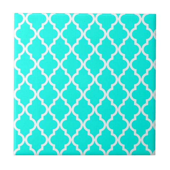 Carreau Motif marocain : Turquoise (Devant)