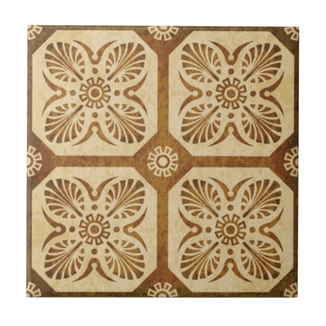 Carreau motif marron pour (Devant)