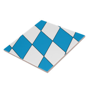 Carreau Motif médiéval Bavière Bleue Bavière Lozengs