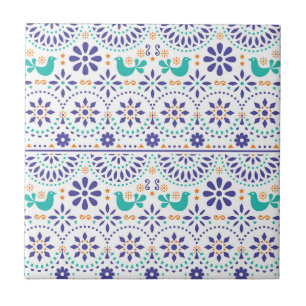 Carreau Motif mexicain d'art populaire de tuile d'oiseau