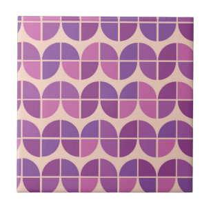 Carreau Motif moderne géométrique violet du milieu du sièc