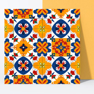 Carreau Motif moderne Mexicaine Portugais Coloré