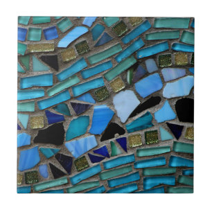 Carreau Motif Mosaic bleu