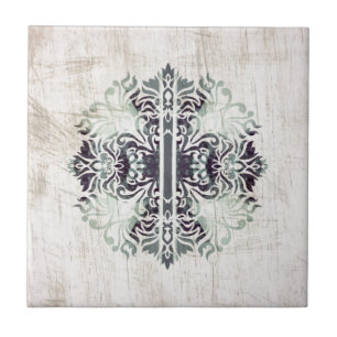 Carreau Motif neutre contemporain de hanche de croix de