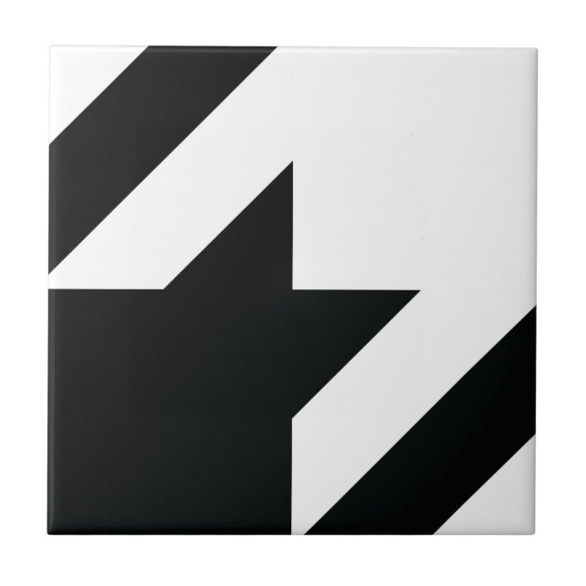 Carreau Motif noir blanc de Houndstooth (Devant)