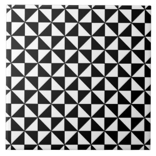 Carreau Motif noir et blanc de triangles