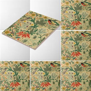 Carreau Motif Oiseaux et Fleurs Arts & Crafts par Voysey