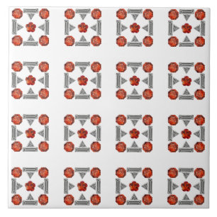 Carreau Motif orange diamant