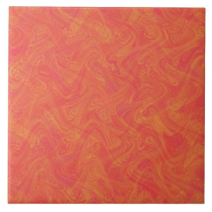 Carreau Motif orange marbré