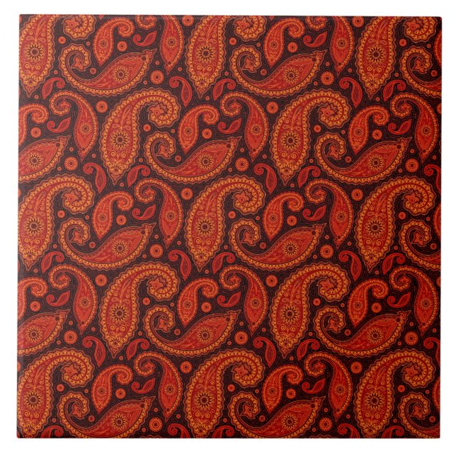 Carreau Motif paisley tourbillon (Devant)