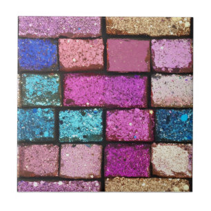 Carreau Motif parties scintillant en briques roses