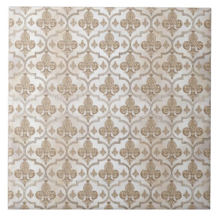 Carreau motif pastel de luxe Fleur de lis