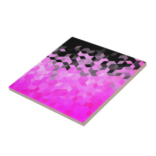 Carreau Motif peigne rose noir - Choisir les couleurs