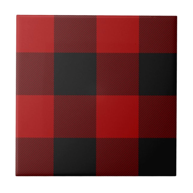 Carreau Motif Plaid Red Tartan (Devant)