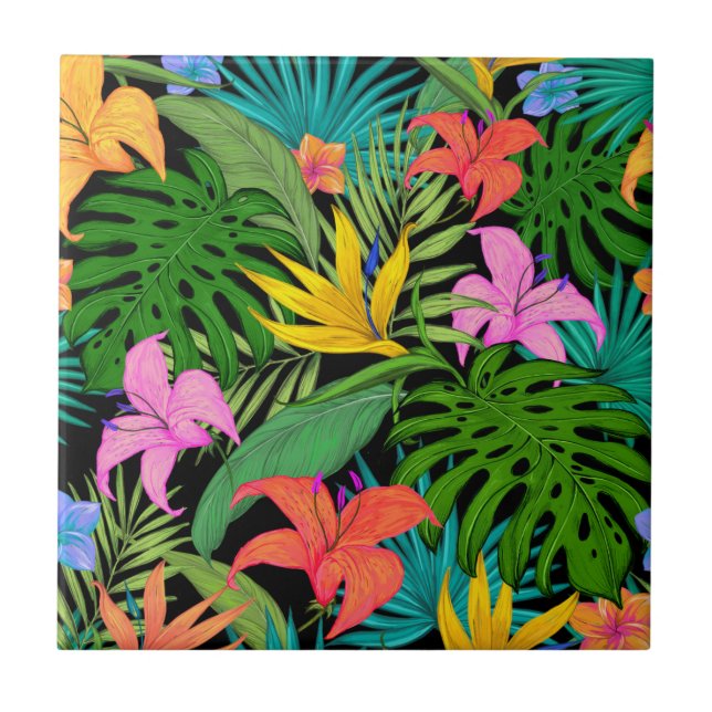 Carreau Motif Plante Tropical moderne (Devant)