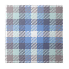 Carreau Motif plat moderne bleu Taupe Tartan