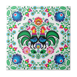 Carreau Motif polonais carré de coq