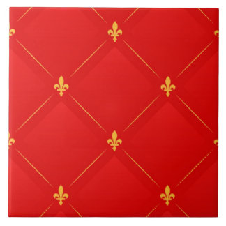 Carreau Motif populaire en rouge et or