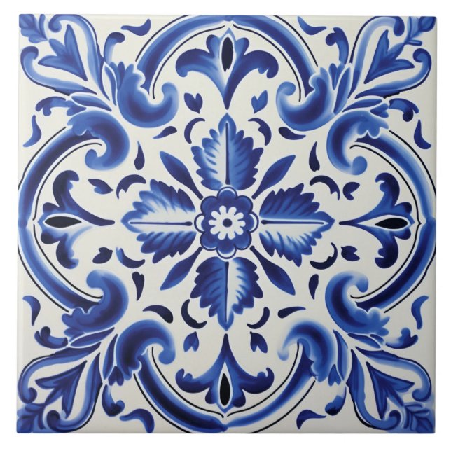 Carreau Motif portugais Azulejo (Devant)
