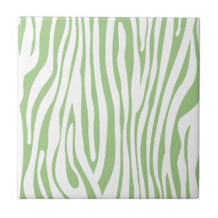 Carreau Motif Poster de animal Green Zebra