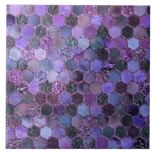 Carreau Motif pourpre de luxe de nid d'abeilles de parties