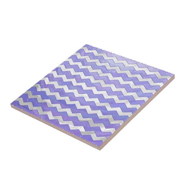 Carreau Motif Purple Sun Chevron (Côté)