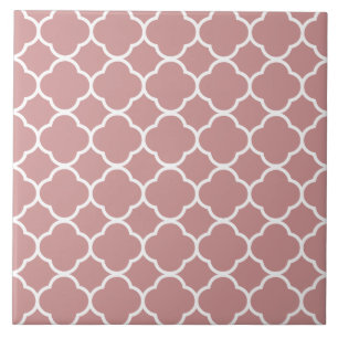 Carreau Motif Quatrefoil rose
