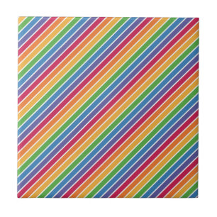 Carreau Motif Rainbow Stripes