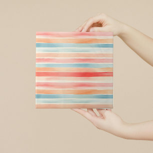 Carreau Motif rayure coloré aquarelle lumineux