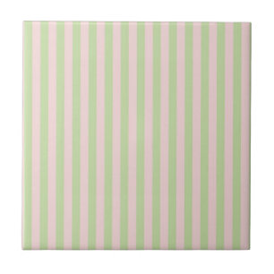 Carreau Motif rayures vert rose Minimal Moderne Printemps
