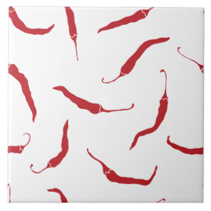 Carreau Motif Red Chili Peppers