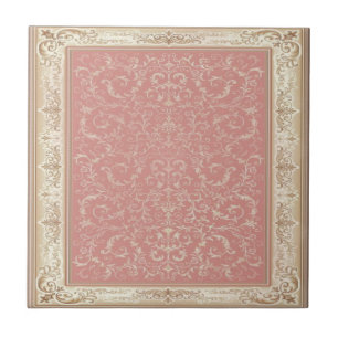 Carreau Motif rose floral oriental