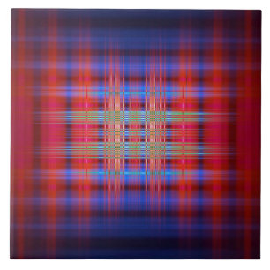 Carreau Motif rouge et bleu