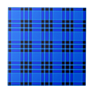 Carreau Motif Royal Blue Black Checks