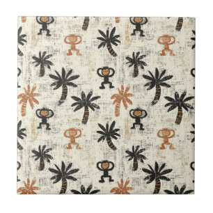 Carreau Motif Safari Jungle Boho Singe