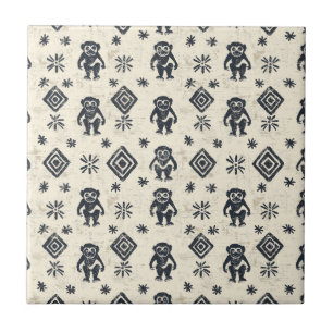 Carreau Motif Safari Jungle Singe Boho (2)