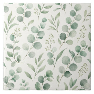Carreau Motif sans couture de feuilles d'eucalyptus minima