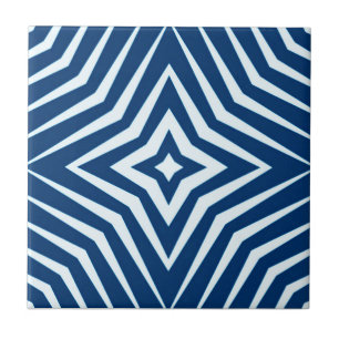 Carreau Motif tendance avec étoiles blanc et bleu M5