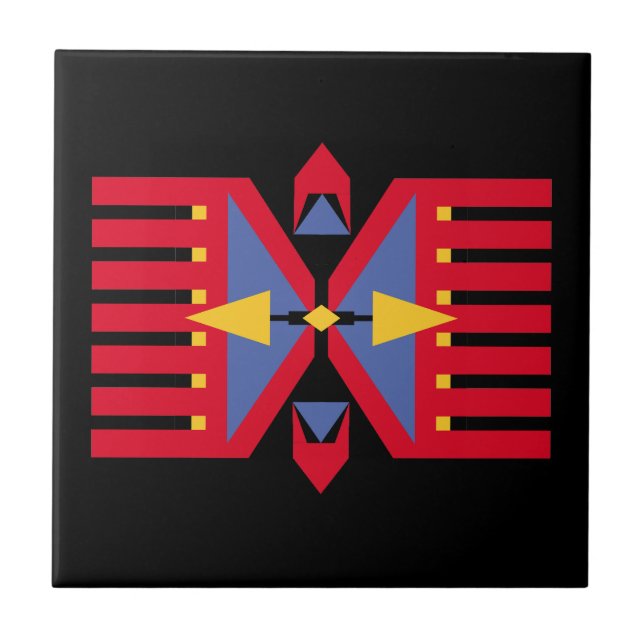 Carreau motif textile traditionnel indian-américain (Devant)