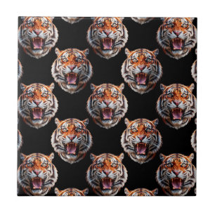 Carreau Motif Tiger - Noir