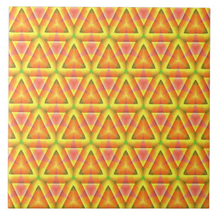 Carreau Motif Triangle Jaune Doré