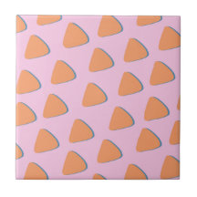 Motif triangle rose orange