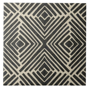 Carreau motif tribal tiré à la main
