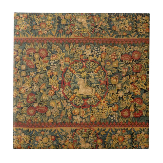 Carreau Motif Unicorne Floral (Devant)