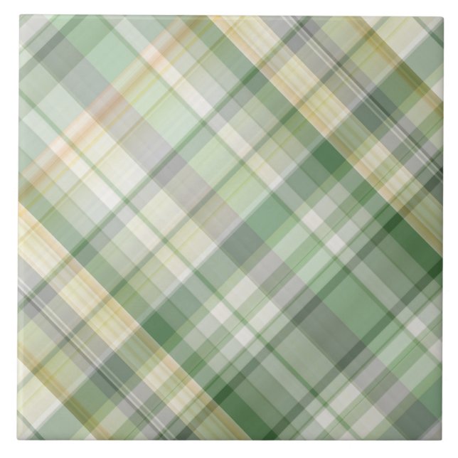 Carreau Motif vert de plaid (Devant)