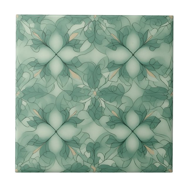 Carreau Motif vert moderne Geo (Devant)