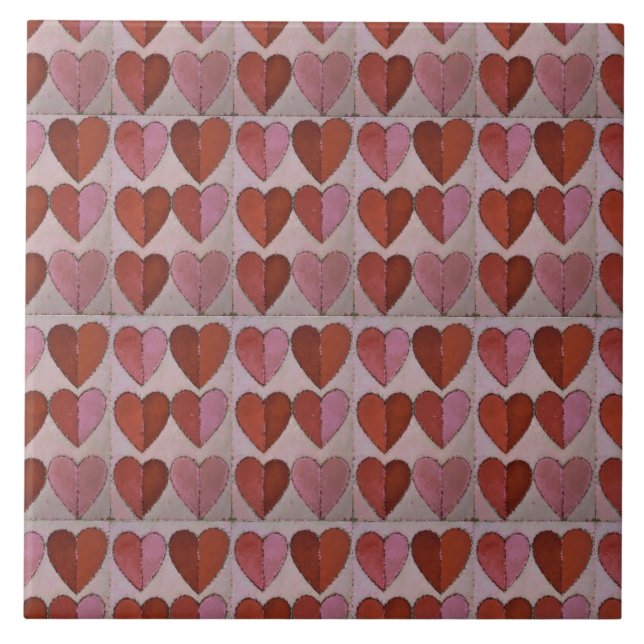 Carreau Motif vintage de coeur (Devant)