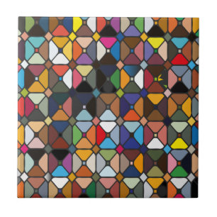 Carreau Motifs géométriques multicolores aux formes octo