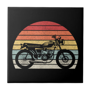 Carreau Motocyclette Rétro Vintage